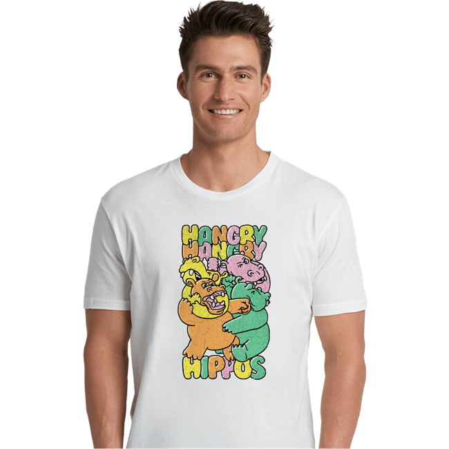 Secret_Shirts Premium Shirts, Unisex / Small / White Hangry Hippos