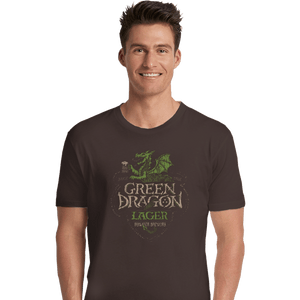 Shirts Premium Shirts, Unisex / Small / Dark Chocolate Green Dragon Lager