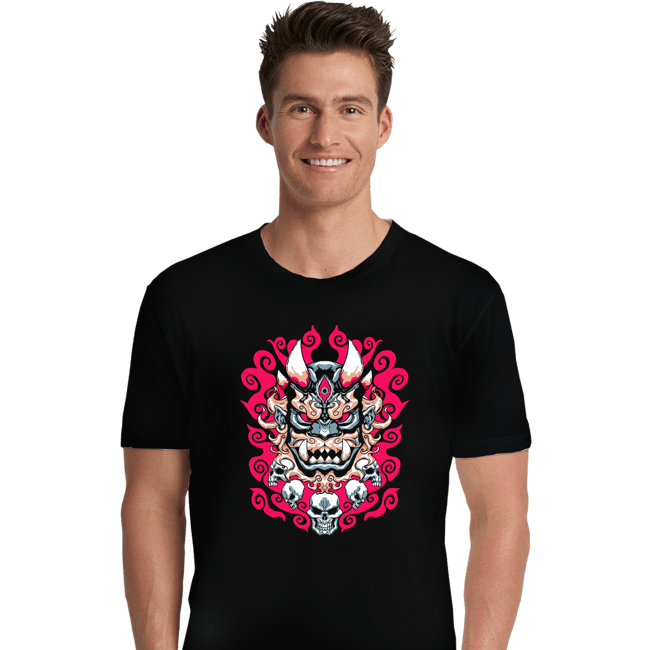 Shirts Premium Shirts, Unisex / Small / Black Demon Mask