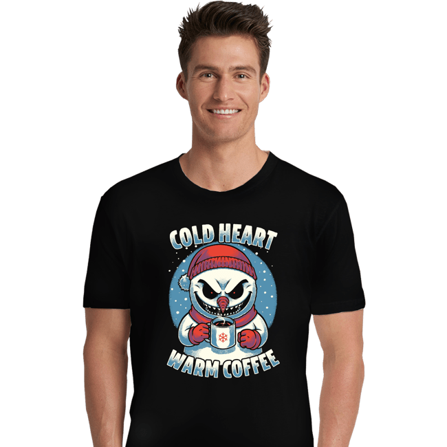 Secret_Shirts Premium Shirts, Unisex / Small / Black Cold Heart Warm Coffee