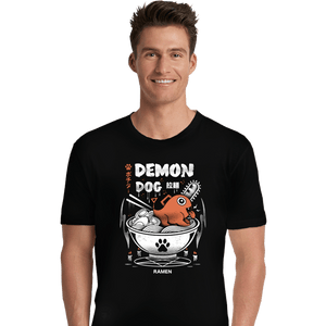 Daily_Deal_Shirts Premium Shirts, Unisex / Small / Black Demon Dog Ramen