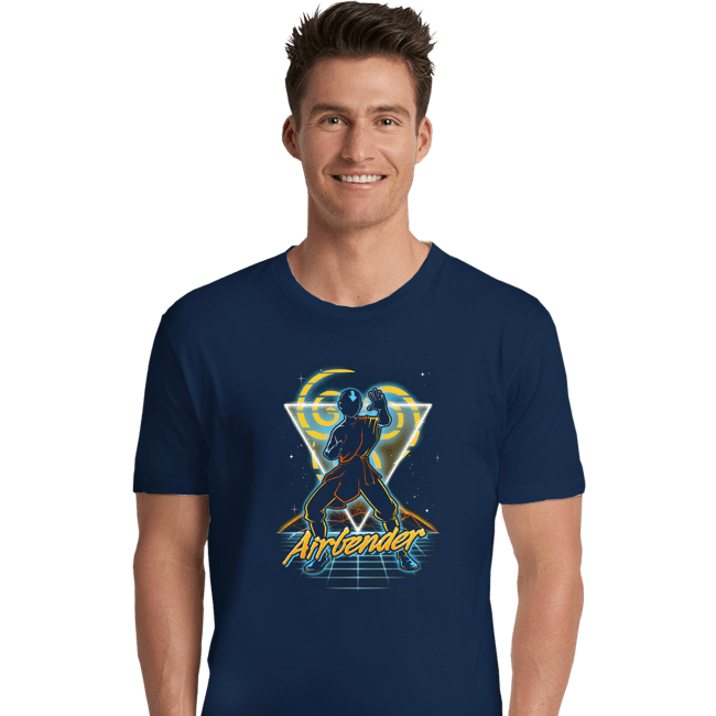Shirts Premium Shirts, Unisex / Small / Navy Retro Airbender