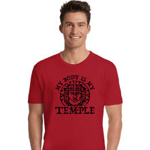 Load image into Gallery viewer, Secret_Shirts Premium Shirts, Unisex / Small / Red Hidden Temple Body
