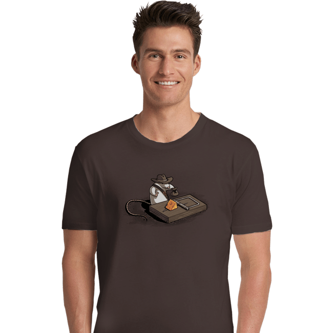 Shirts Premium Shirts, Unisex / Small / Dark Chocolate Indiana Mouse