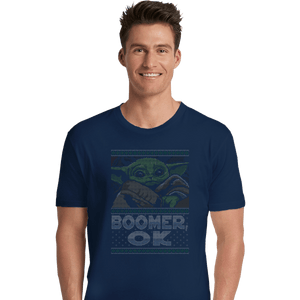 Shirts Premium Shirts, Unisex / Small / Navy Boomer Ok Baby Yoda Sweater