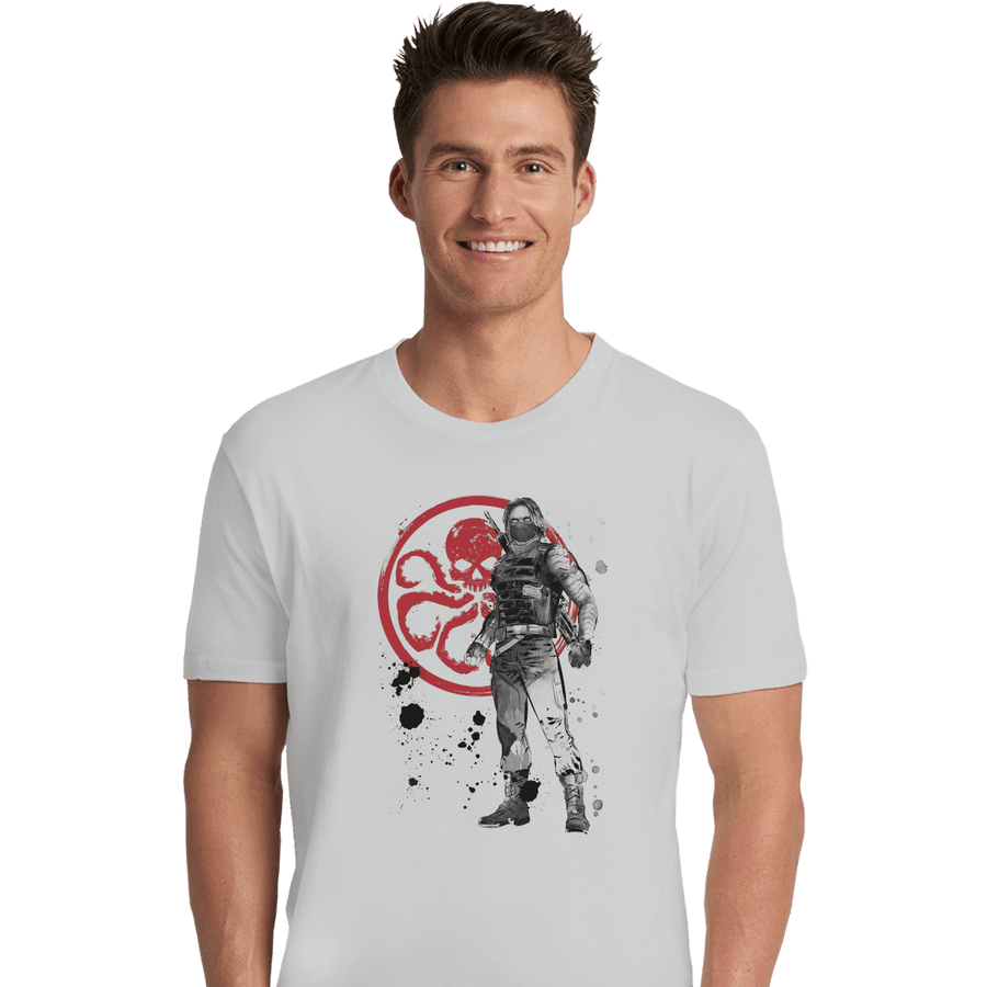 Shirts Premium Shirts, Unisex / Small / White Winter Soldier Sumi-e