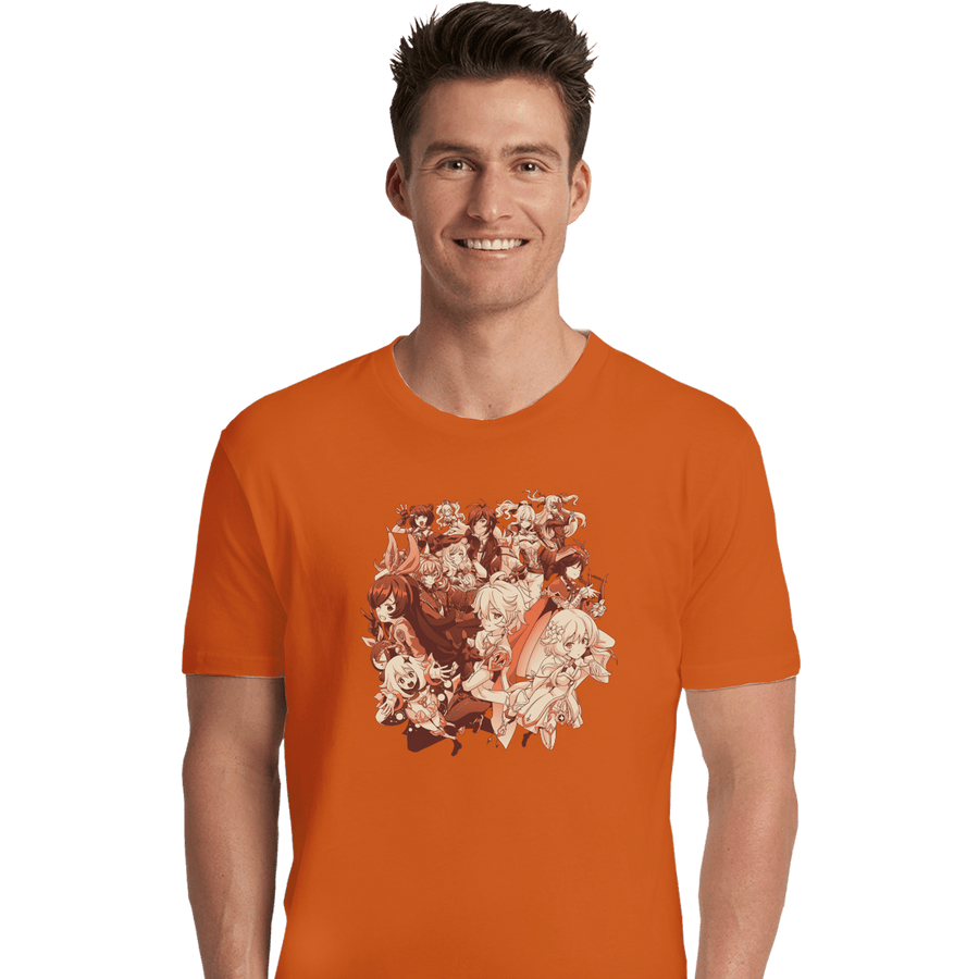 Shirts Premium Shirts, Unisex / Small / Orange Genshin Impact