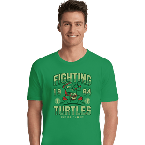 Shirts Premium Shirts, Unisex / Small / Irish Green Fighting Turtles