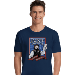 Shirts Premium Shirts, Unisex / Small / Navy Jackie Daytona - Regular Human Bartender