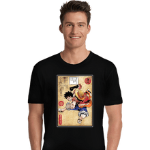 Load image into Gallery viewer, Secret_Shirts Premium Shirts, Unisex / Small / Black Straw Hat Captain Woodblock
