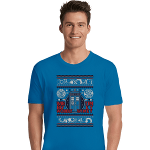 Shirts Premium Shirts, Unisex / Small / Sapphire Timey Wimey Christmas