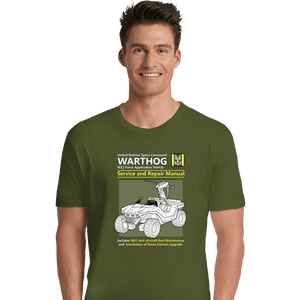 Daily_Deal_Shirts Premium Shirts, Unisex / Small / Military Green Warthog Manual