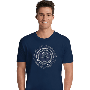 Shirts Premium Shirts, Unisex / Small / Navy Minas Tirith