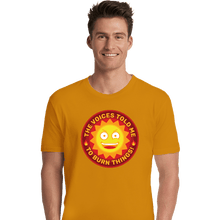 Load image into Gallery viewer, Secret_Shirts Premium Shirts, Unisex / Small / Gold Burn Things!
