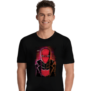 Daily_Deal_Shirts Premium Shirts, Unisex / Small / Black Glitch Red Hood