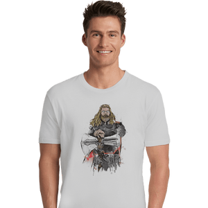 Shirts Premium Shirts, Unisex / Small / White God Of Thunder Watercolor