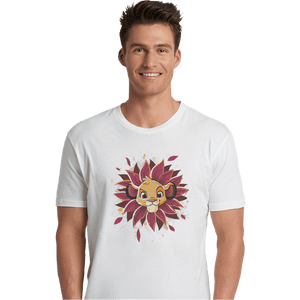 Shirts Premium Shirts, Unisex / Small / White Simba Watercolor