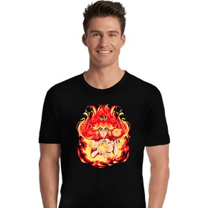 Daily_Deal_Shirts Premium Shirts, Unisex / Small / Black Peach Fire