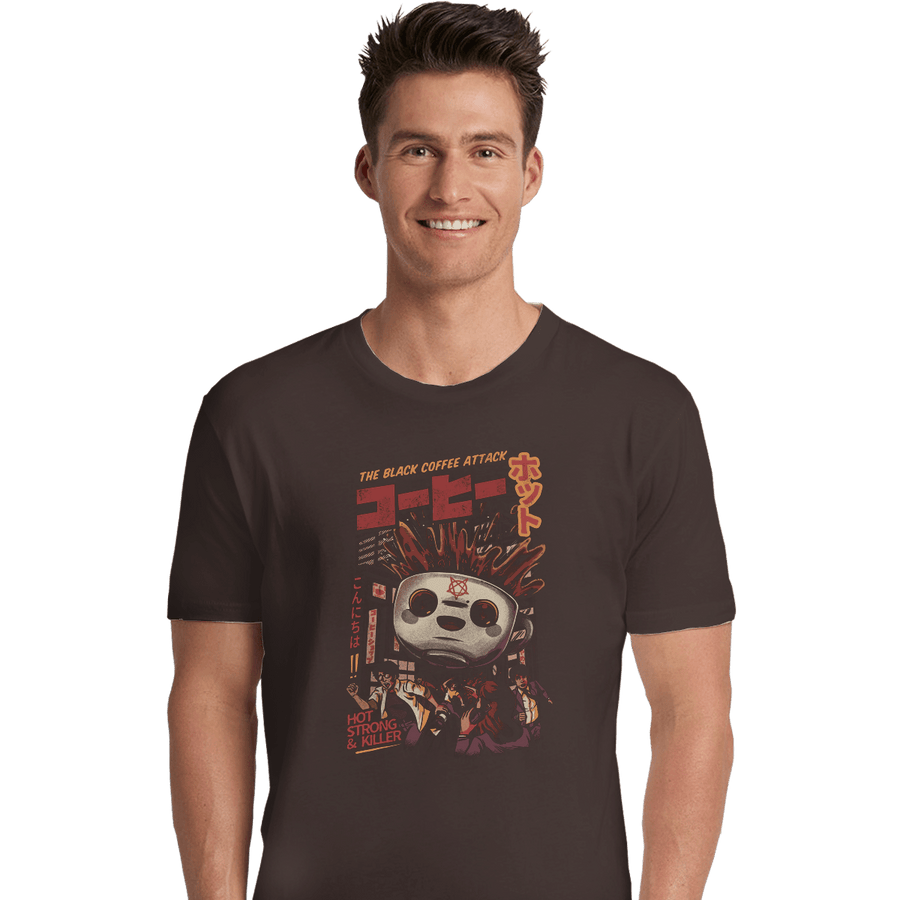 Shirts Premium Shirts, Unisex / Small / Dark Chocolate Black Coffee Attack