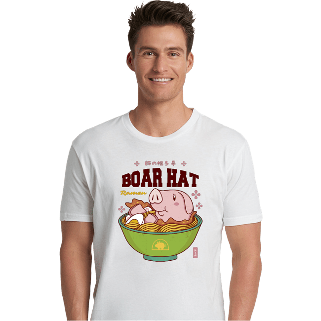Shirts Premium Shirts, Unisex / Small / White Boar Hat Ramen