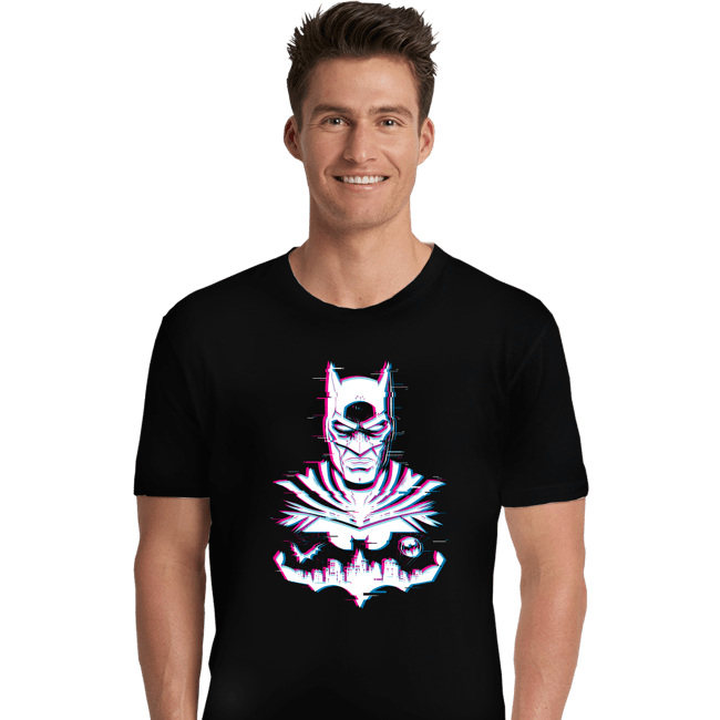 Secret_Shirts Premium Shirts, Unisex / Small / Black Glitched Batman