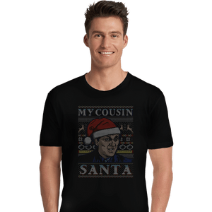 Shirts Premium Shirts, Unisex / Small / Black My Cousin Santa