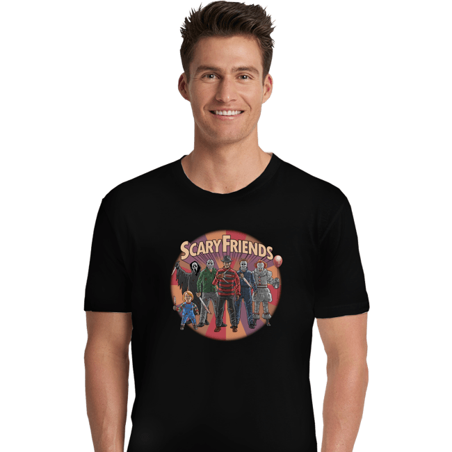 Daily_Deal_Shirts Premium Shirts, Unisex / Small / Black Scary Friends