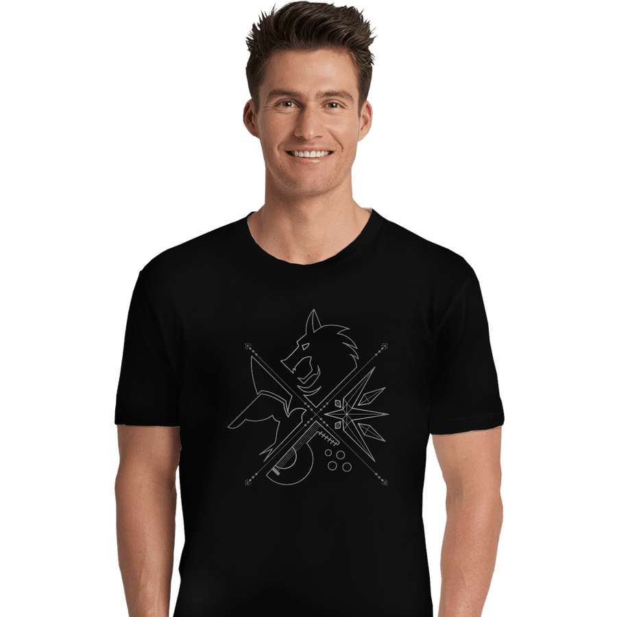 Shirts Premium Shirts, Unisex / Small / Black Minimal Witcher