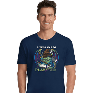 Shirts Premium Shirts, Unisex / Small / Navy Life Is An RPG