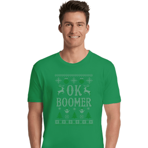 Shirts Premium Shirts, Unisex / Small / Irish Green OK Zoomer Ugly Christmas Sweater