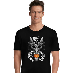 Daily_Deal_Shirts Premium Shirts, Unisex / Small / Black Dragon Skull Dice