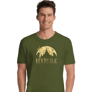 Shirts Premium Shirts, Unisex / Small / Military Green Hyrule Tourist