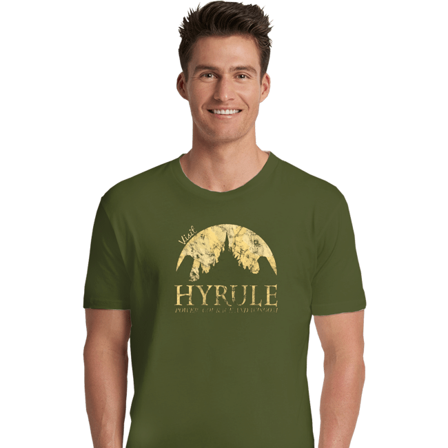 Shirts Premium Shirts, Unisex / Small / Military Green Hyrule Tourist
