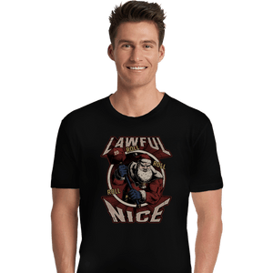 Shirts Premium Shirts, Unisex / Small / Black Lawful Nice Santa