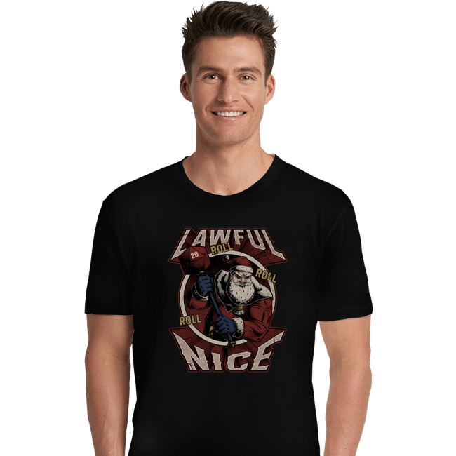Shirts Premium Shirts, Unisex / Small / Black Lawful Nice Santa
