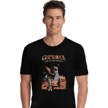 Load image into Gallery viewer, Shirts Premium Shirts, Unisex / Small / Black Space Pulp Robot Dinosaur Hero
