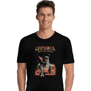 Shirts Premium Shirts, Unisex / Small / Black Space Pulp Robot Dinosaur Hero