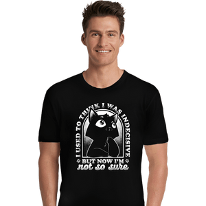 Shirts Premium Shirts, Unisex / Small / Black Indecisive Cat