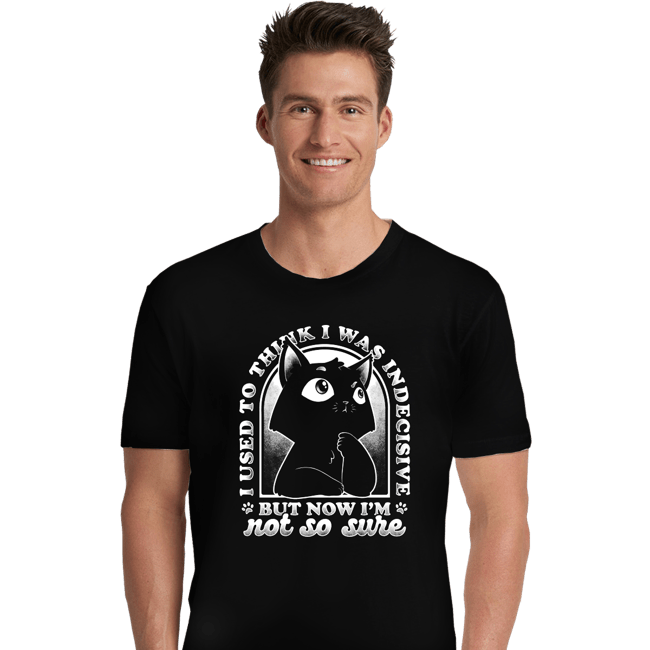 Shirts Premium Shirts, Unisex / Small / Black Indecisive Cat