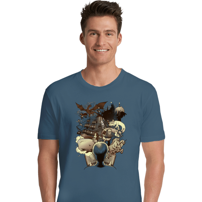 Shirts Premium Shirts, Unisex / Small / Indigo Blue Books