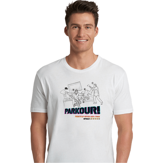 Daily_Deal_Shirts Premium Shirts, Unisex / Small / White Parkour!