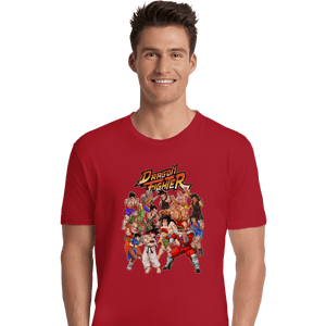 Shirts Premium Shirts, Unisex / Small / Red Street Fighter DBZ