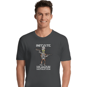 Shirts Premium Shirts, Unisex / Small / Charcoal Initiate Human Destruction