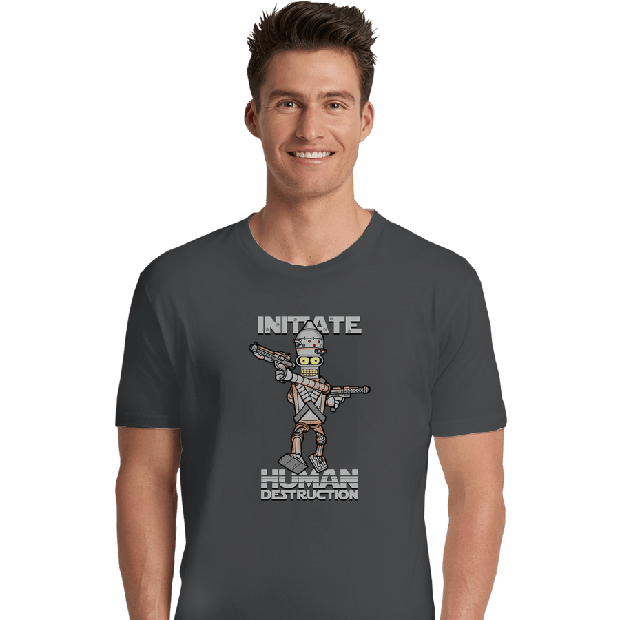 Shirts Premium Shirts, Unisex / Small / Charcoal Initiate Human Destruction