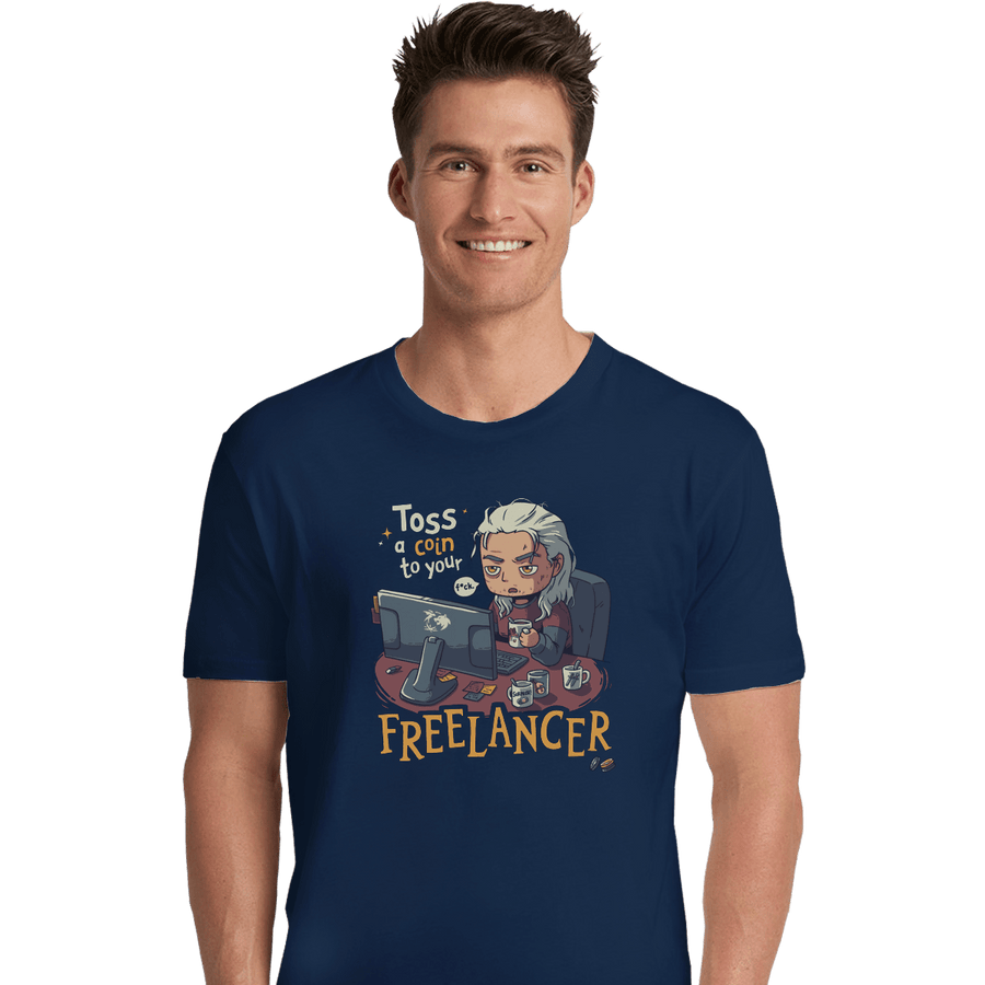 Shirts Premium Shirts, Unisex / Small / Navy Freelancer Of Blaviken