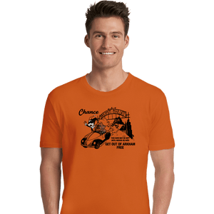 Secret_Shirts Premium Shirts, Unisex / Small / Orange Get Out Of Arkham Card