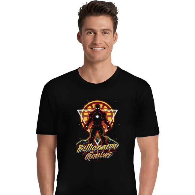 Shirts Premium Shirts, Unisex / Small / Black Retro Billionaire Genius