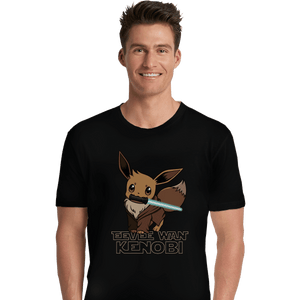 Shirts Premium Shirts, Unisex / Small / Black Eevee Wan Kenobi