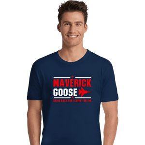 Shirts Premium Shirts, Unisex / Small / Navy Maverick And Goose