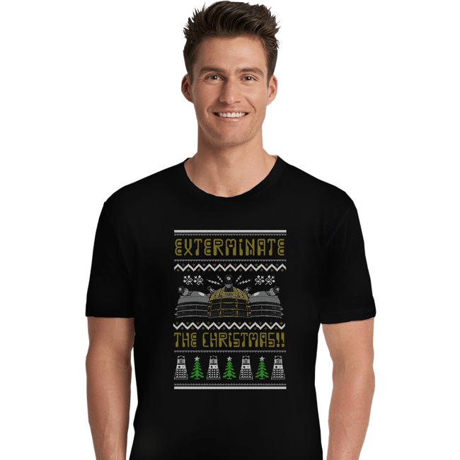 Shirts Premium Shirts, Unisex / Small / Black Dalek Xmas